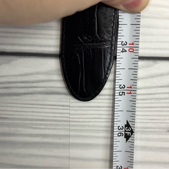 Brighton Vintage 1995 Black Leather Alligator Belt Y2K Size Medium - Picture 10 of 11